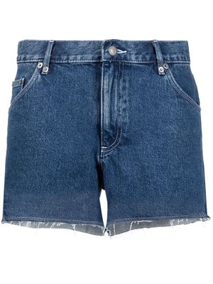 A.P.C. Johnny low-rise raw-cut denim shorts - Blue