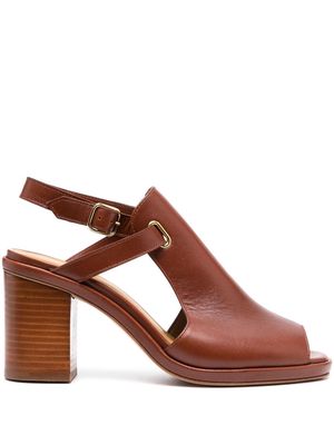 A.P.C. Julie buckled leather sandals - Brown