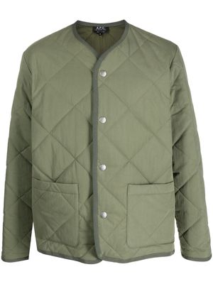 A.P.C. Julien diamond-quilted jacket - Green