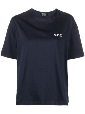 A.P.C. Karol logo-print T-shirt - Blue