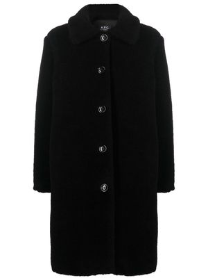 A.P.C. Katerine mid-length coat - Black