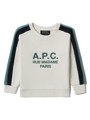 A.P.C. KIDS Jani logo-print sweatshirt - White