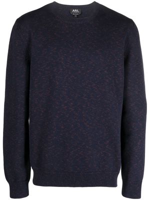 A.P.C. knitted long-sleeve jumper - Blue