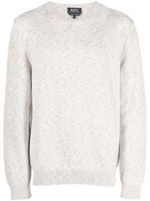 A.P.C. knitted long-sleeve jumper - White