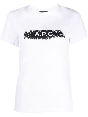 A.P.C. Koraku logo print T-shirt - Brown