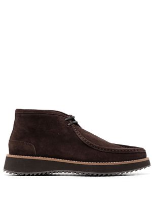 A.P.C. lace-up suede ankle boots - Brown