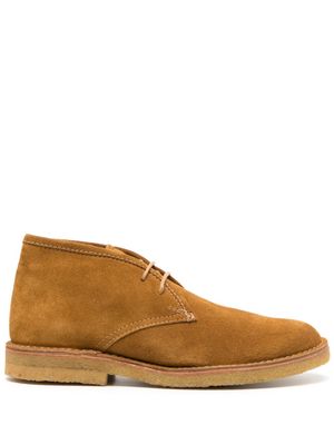 A.P.C. lace-up suede boots - Brown