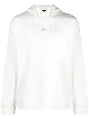 A.P.C. Larry logo-print hoodie - White