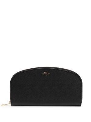 A.P.C. leather zip fastening wallet - Black
