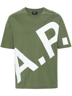 A.P.C. Lisandre cotton T-shirt - Green