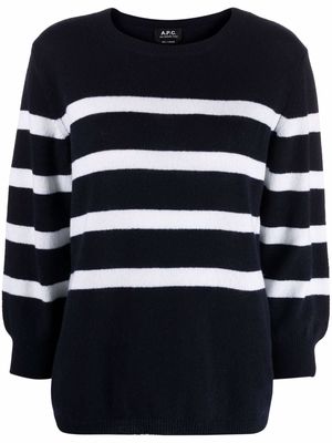A.P.C. Lizzy striped jumper - Blue