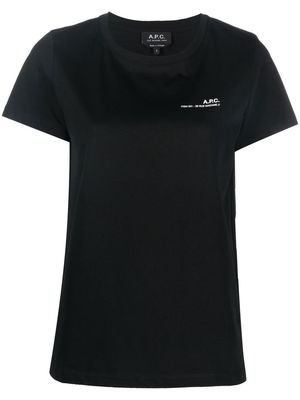 A.P.C. logo crew-neck T-shirt - Black