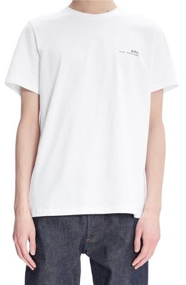 A.P.C. Logo Graphic Tee in White