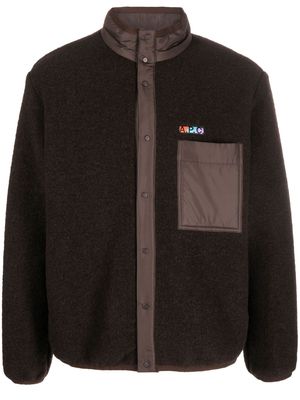 A.P.C. logo-patch wool-blend jacket - Brown