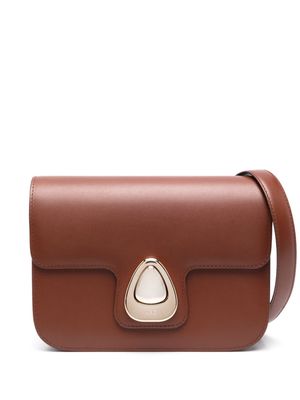 A.P.C. logo-plaque tote bag - Brown