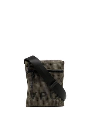 A.P.C. logo-print messenger bag - Green