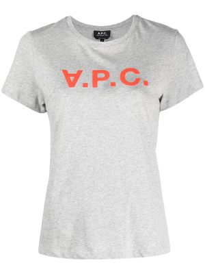 A.P.C. logo-print short-sleeve T-shirt - Grey