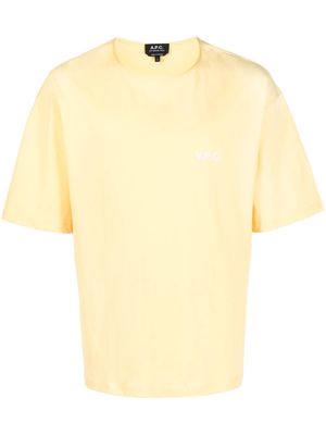 A.P.C. logo-print short-sleeve T-shirt - Yellow