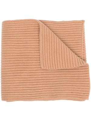 A.P.C. long rib-knit scarf - Brown
