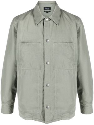 A.P.C. long-sleeve button-fastening jacket - Green