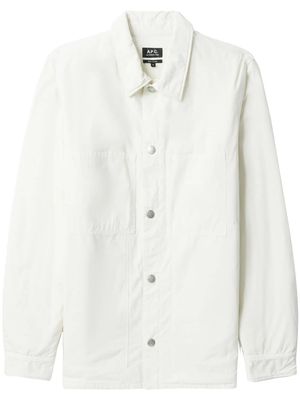 A.P.C. long-sleeve button-fastening jacket - White