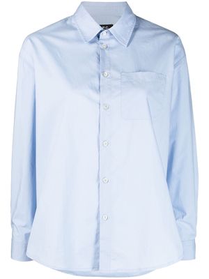 A.P.C. long-sleeve button-fastening shirt - Blue