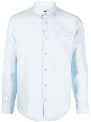 A.P.C. long-sleeved linen shirt - Blue