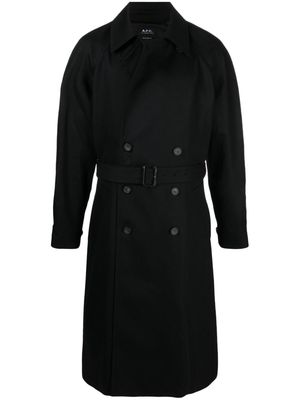 A.P.C. Lou belted trench coat - Black
