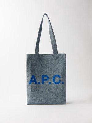 A.P.C. - Lou Logo-print Denim Tote Bag - Mens - Denim