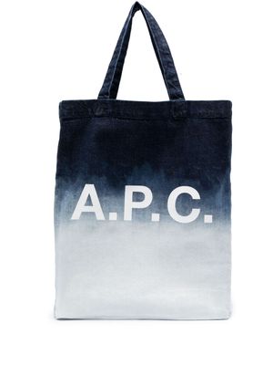 A.P.C. Lou Mini Anses denim tote bag - Blue
