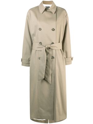 A.P.C. Louise cotton-wool trench coat - Neutrals