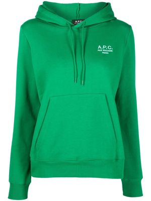 A.P.C. Manuela drawstring hoodie - Green