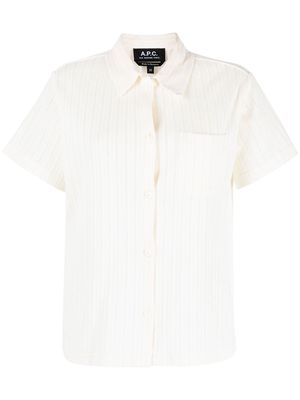 A.P.C. Marine openwork cotton shirt - White