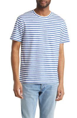 A.P.C. Marineheiro Stripe Organic Cotton T-Shirt in Blue