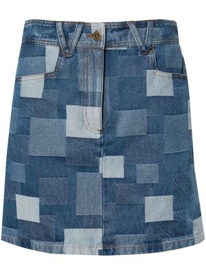 A.P.C. Mary-Jane patchwork miniskirt - Blue