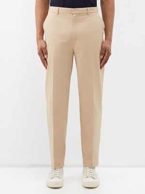 A.P.C. - Massimo Cotton-twill Trousers - Mens - Beige