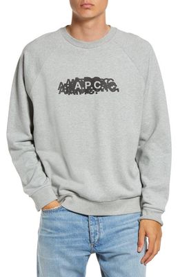 A.P.C. Men's Koroku Crewneck Sweatshirt in Gris Chi
