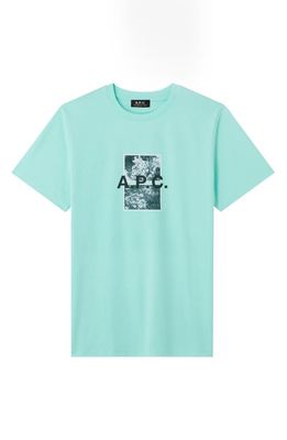 A. P.C. Men's Teddy Graphic Tee in Green