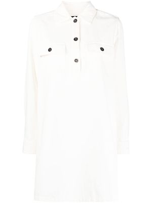 A.P.C. Mia button-placket shirt dress - White