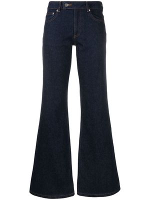 A.P.C. mid-rise flared jeans - Blue