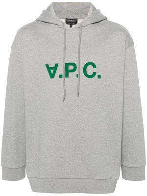 A.P.C. Milo logo-flocked hoodie - Grey
