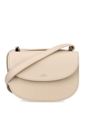 A.P.C. mini Genève leather shoulder bag - Neutrals