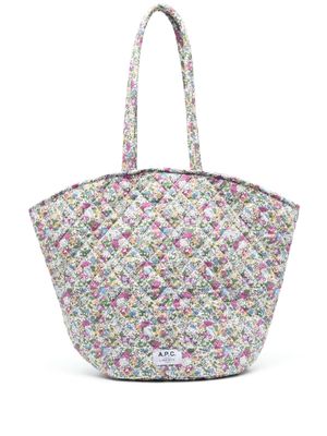 A.P.C. Nellie floral-print tote bag - Purple