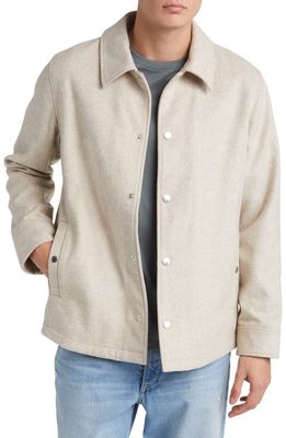 A. P.C. New Alan Oversize Wool Blend Jacket in Ecru