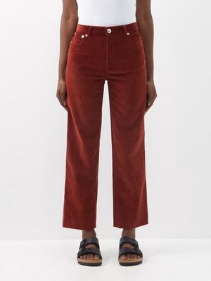 A.P.C. - New Sailor High-rise Cropped Straight-leg Jeans - Womens - Brown