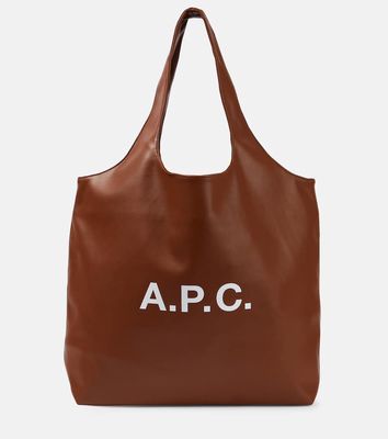 A.P.C. Ninon logo faux leather tote bag