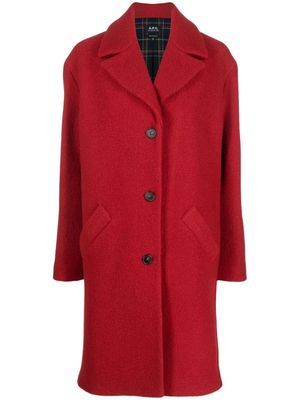 A.P.C. Ninon virgin wool coat - Red