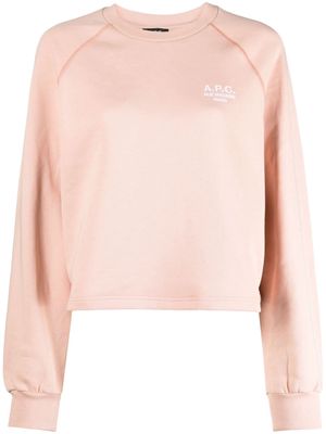 A.P.C. Oona logo-embroidered sweatshirt - Pink