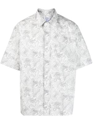A.P.C. paisley-print short-sleeve shirt - White