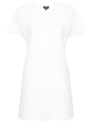 A.P.C. pleat-detail dress - White